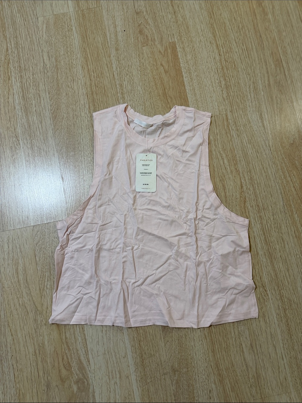 Aritzia Muscle Tank in Light Pink